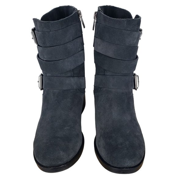 Vince Camuto Womens Size 8.5 Ankle Boot Micro Suede VC Webey Granite PEAK VERONA - Picture 3 of 9